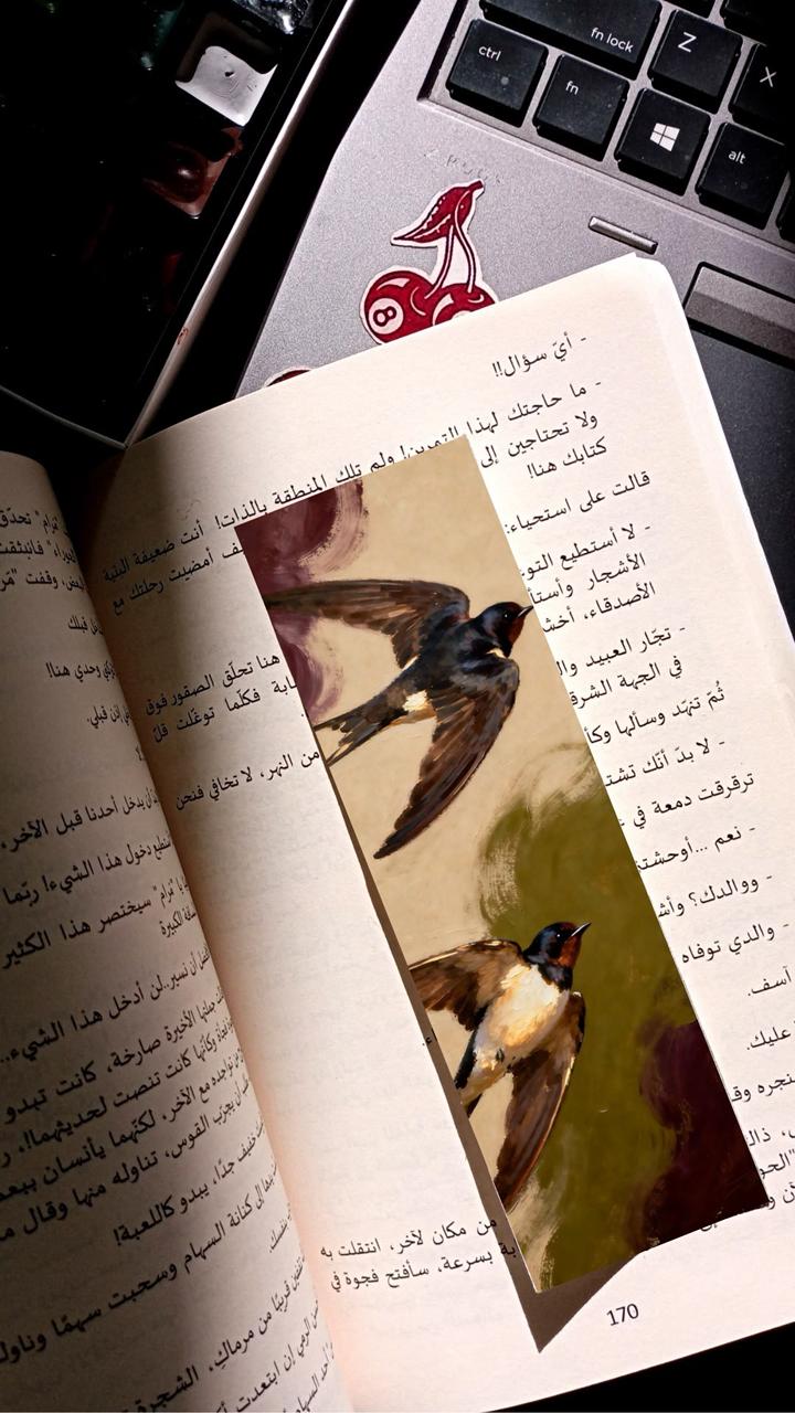 بوك مارك ورقية طيور