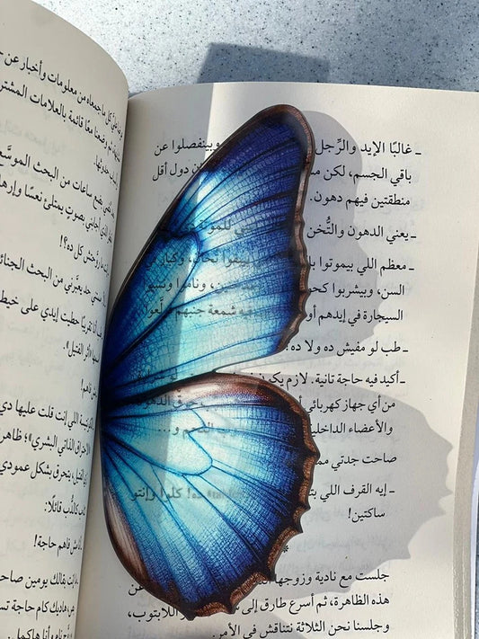 بوك مارك جناح فراشة - أزرق
